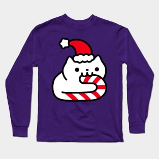 Candy Cane Cat Long Sleeve T-Shirt